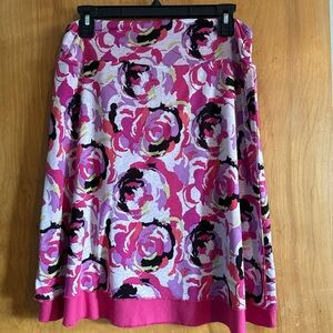 Reversible Floral Patterned Skirt in Pink and Purple